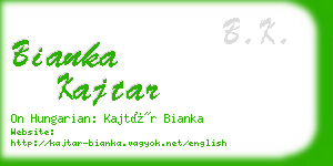 bianka kajtar business card